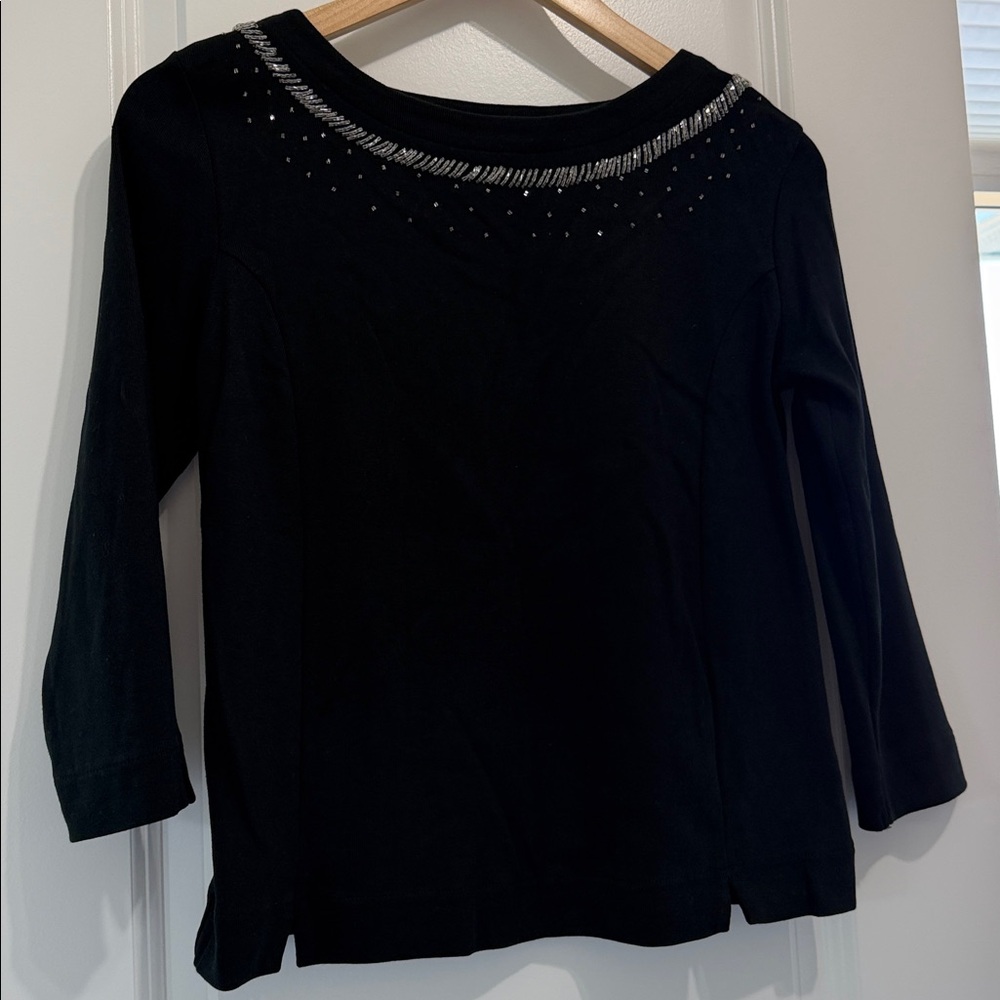 Elegant Black Women's Top - Petite Small